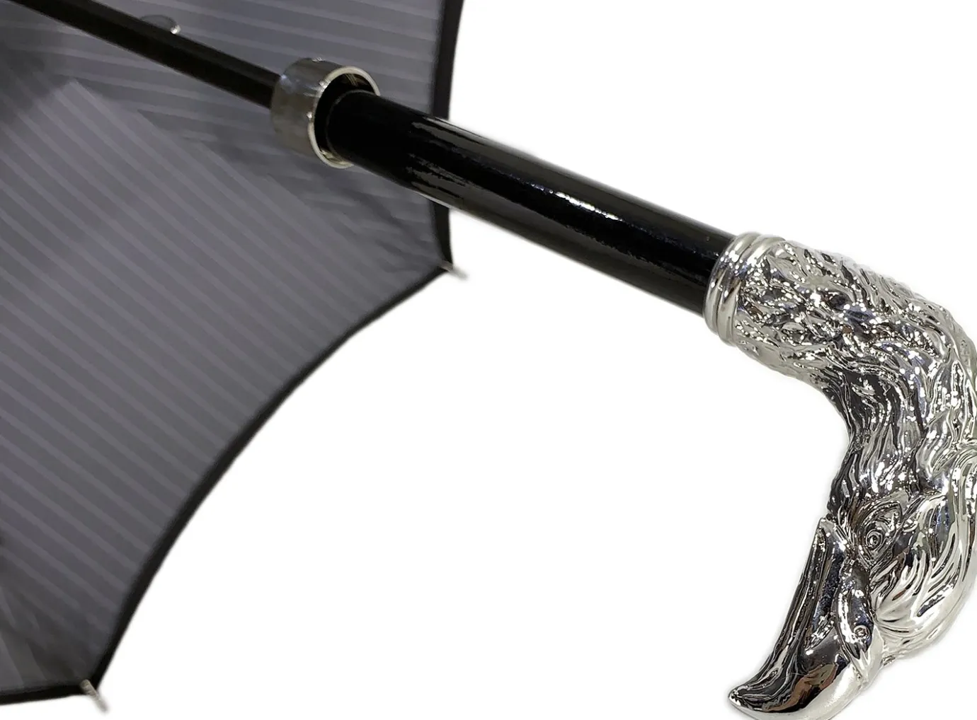 Il Marchesato Double Cloth Men's Umbrella, Silver-plated Eagle Outlet