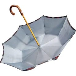 Il Marchesato Double Cloth Men's Umbrella - Grey and Striped Design Discount