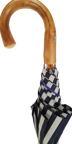 Il Marchesato Double Cloth Men's Umbrella - Blue Striped Design Best