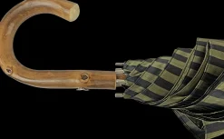 Il Marchesato Double Cloth Men's Umbrella - Dark green striped Design Sale