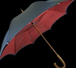 Il Marchesato Double Cloth Men's Umbrella - Blue navy with dots Design New