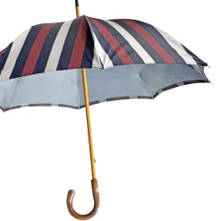 Il Marchesato Double Cloth Men's Umbrella - Grey and Striped Design Discount