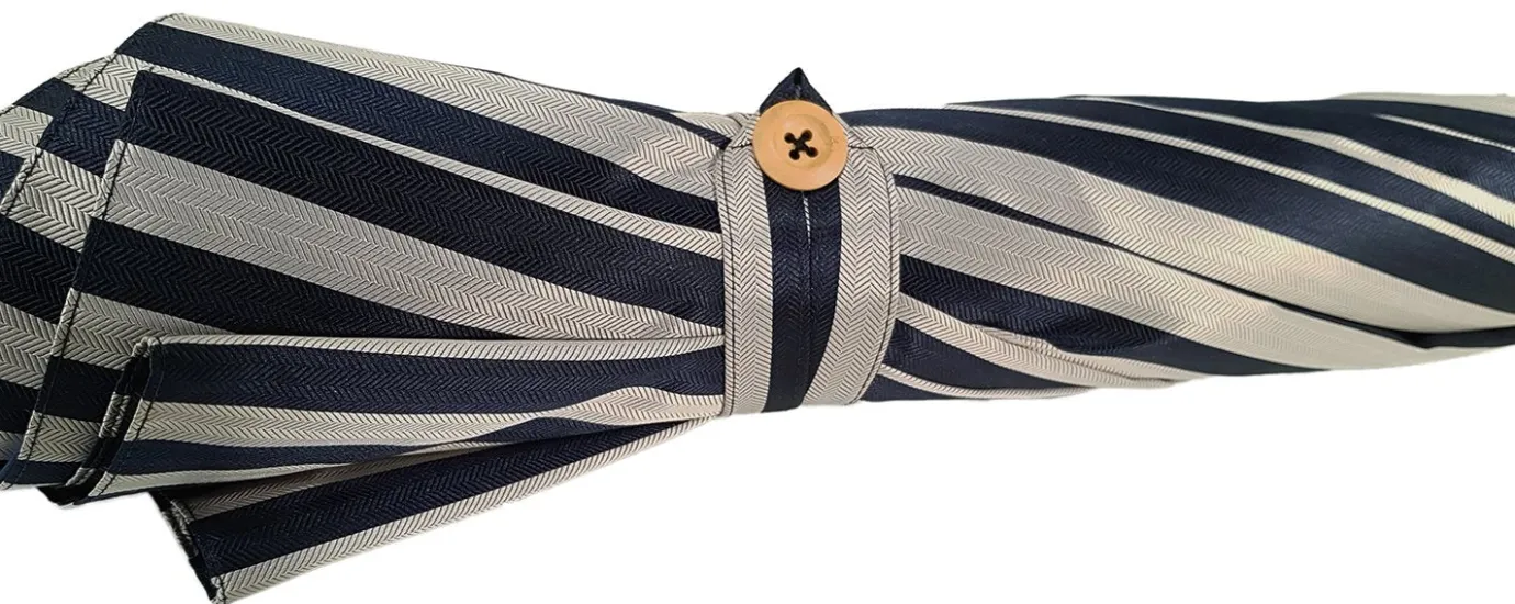 Il Marchesato Double Cloth Men's Umbrella - Blue Striped Design Best
