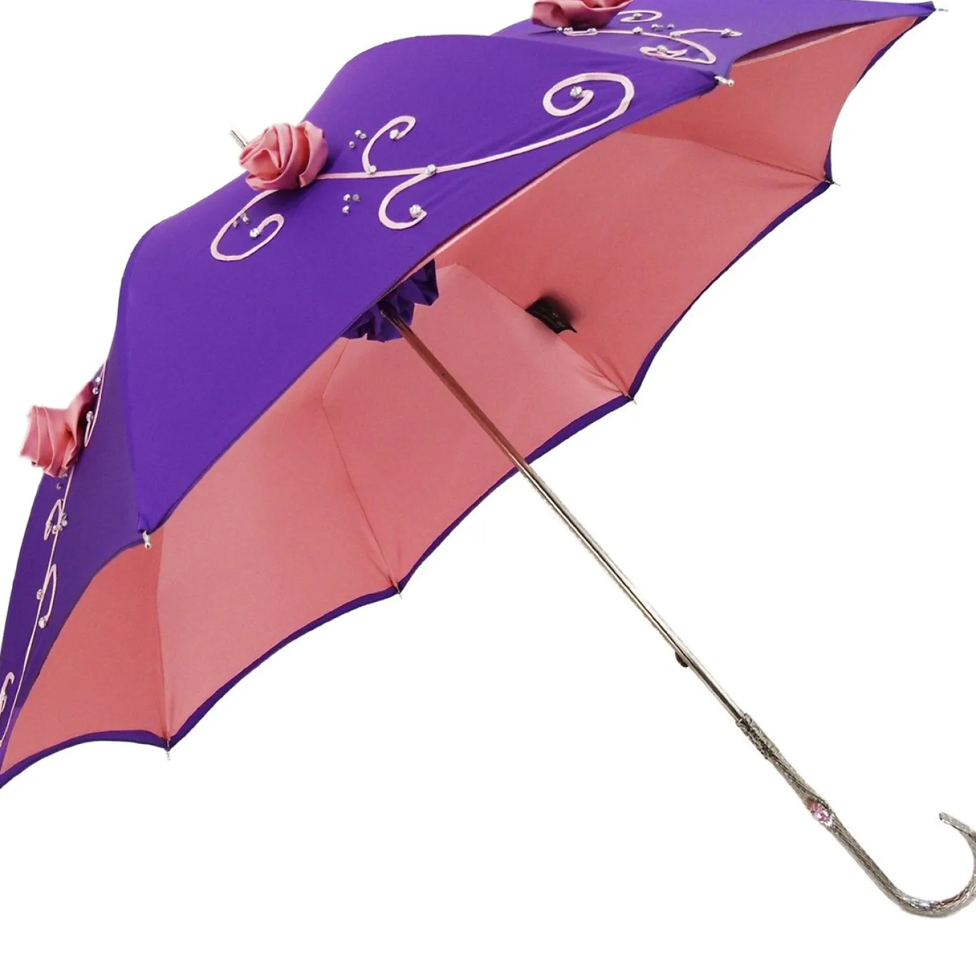 Il Marchesato Double Cloth Purple Umbrella - Italian Elegance Best