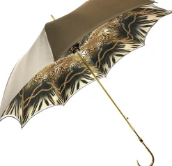 Il Marchesato Double Cloth Umbrella In A Fantastic Chocolate Color Clearance