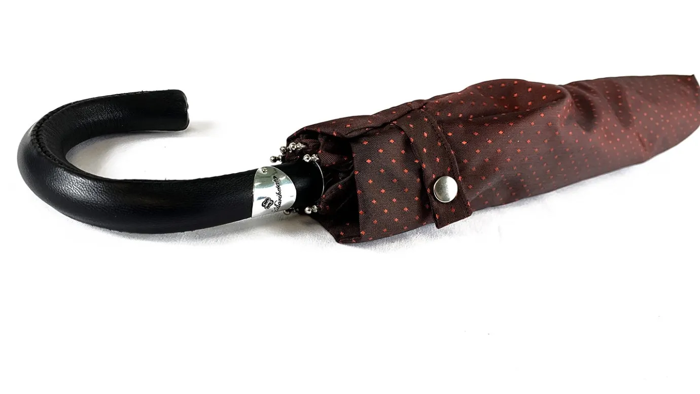 Il Marchesato Elegant Burgundy Polka Dot Umbrella Online