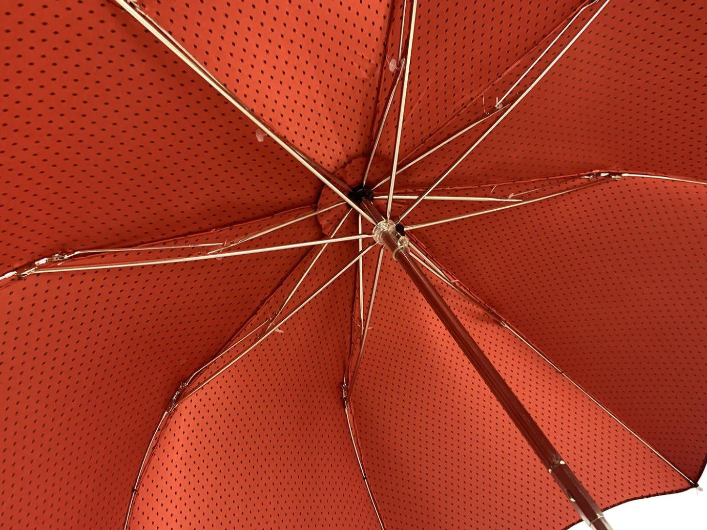 Il Marchesato Elegant Burgundy Polka Dot Umbrella Online