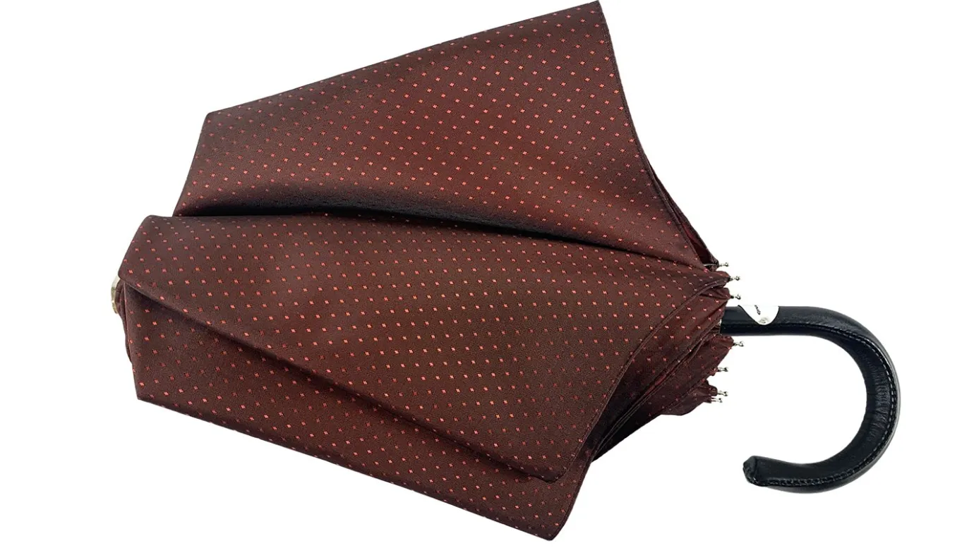 Il Marchesato Elegant Burgundy Polka Dot Umbrella Online