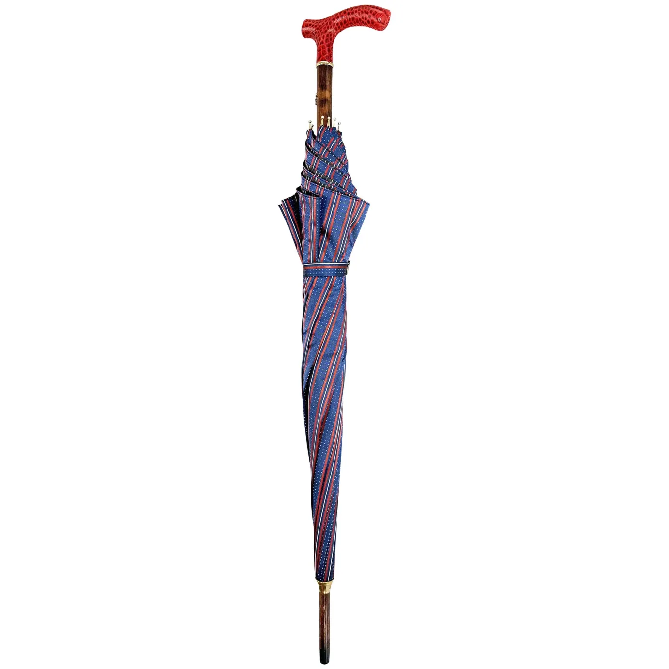 Il Marchesato Elegant burgundy umbrella - handmade red leather handle Online