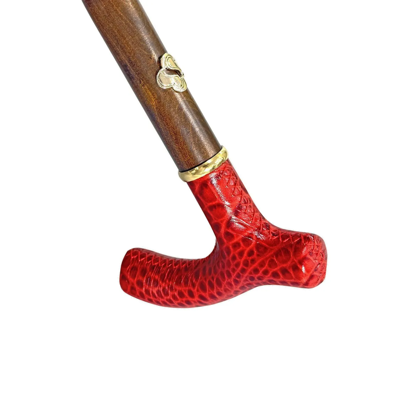 Il Marchesato Elegant burgundy umbrella - handmade red leather handle Online