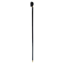 Il Marchesato Elegant Cane with Sculpted Black Skull Handle and Gold Accents Discount