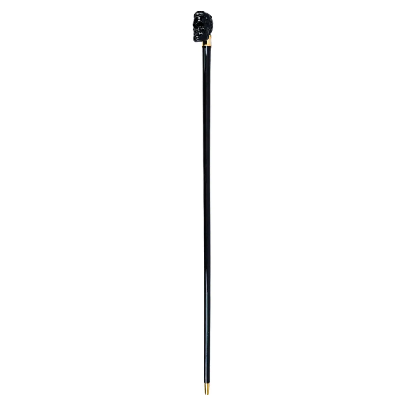Il Marchesato Elegant Cane with Sculpted Black Skull Handle and Gold Accents Discount