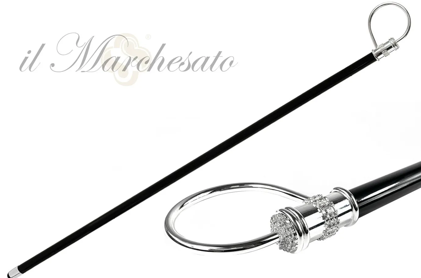 Il Marchesato Elegant collectible Silverplated Walking stick Outlet