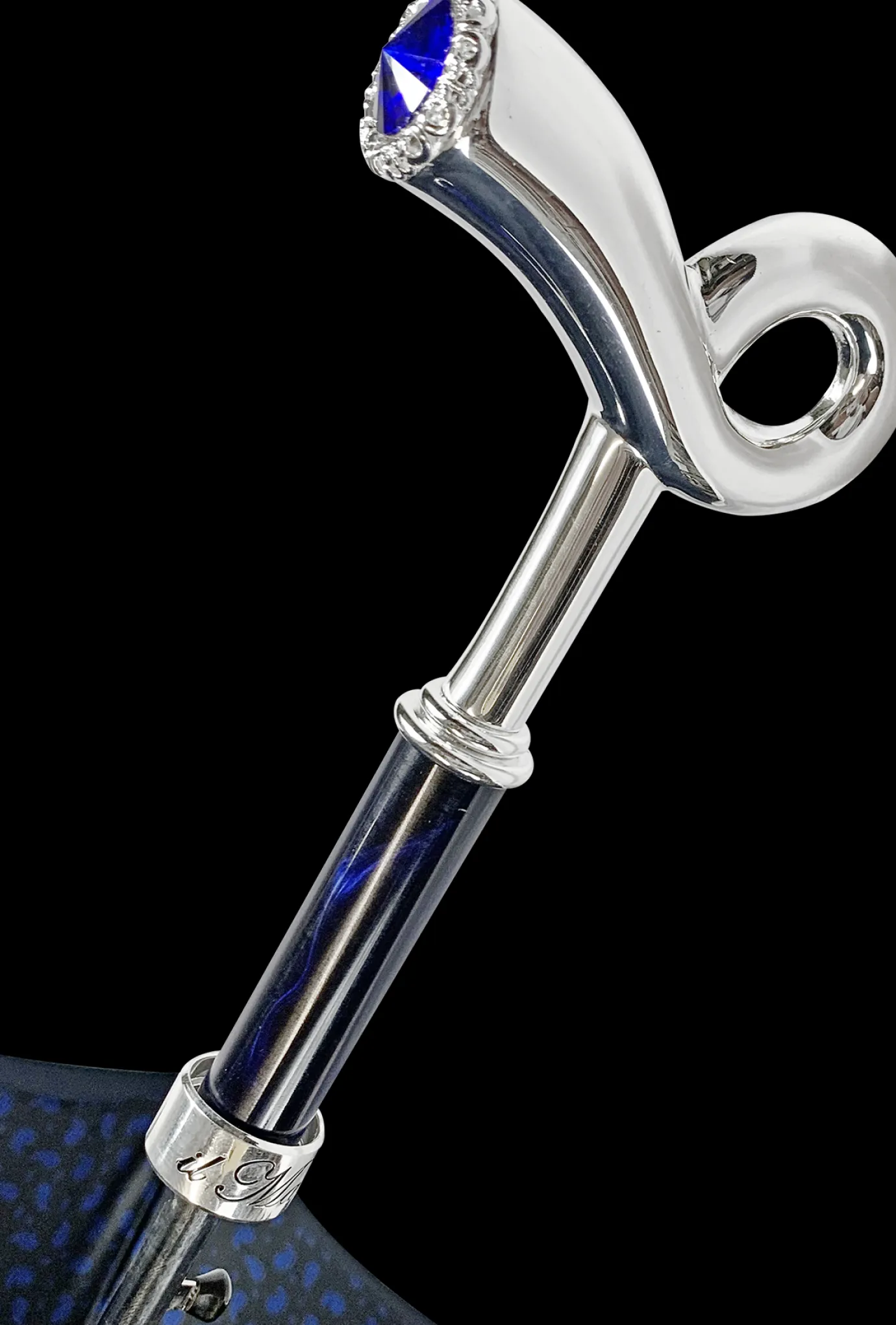 Il Marchesato Elegant Double canopy blue umbrella Online