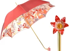 Il Marchesato Elegant Floral Umbrella with Exquisite Red Flower Handle Fashion