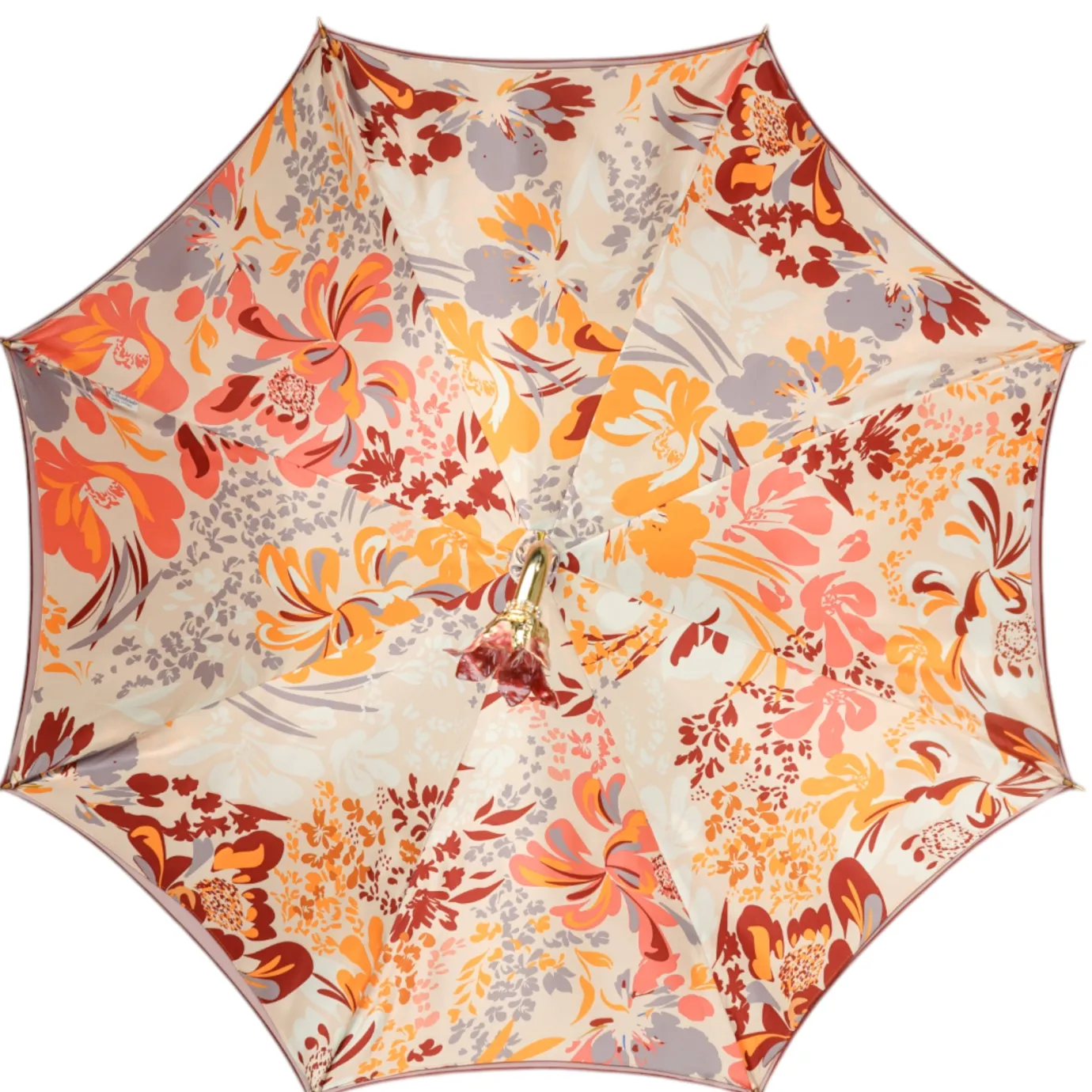 Il Marchesato Elegant Floral Umbrella with Exquisite Red Flower Handle Fashion