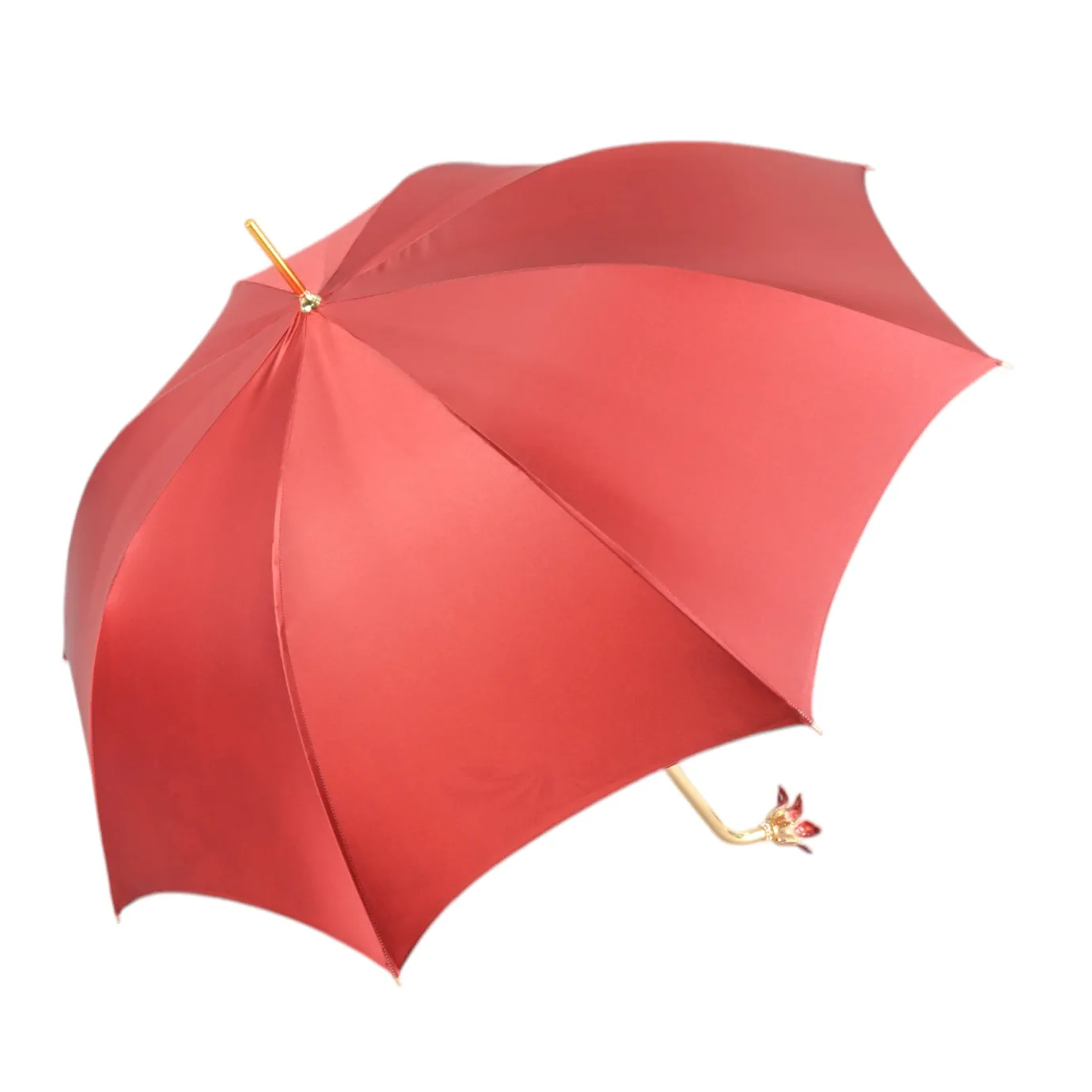 Il Marchesato Elegant Floral Umbrella with Exquisite Red Flower Handle Fashion