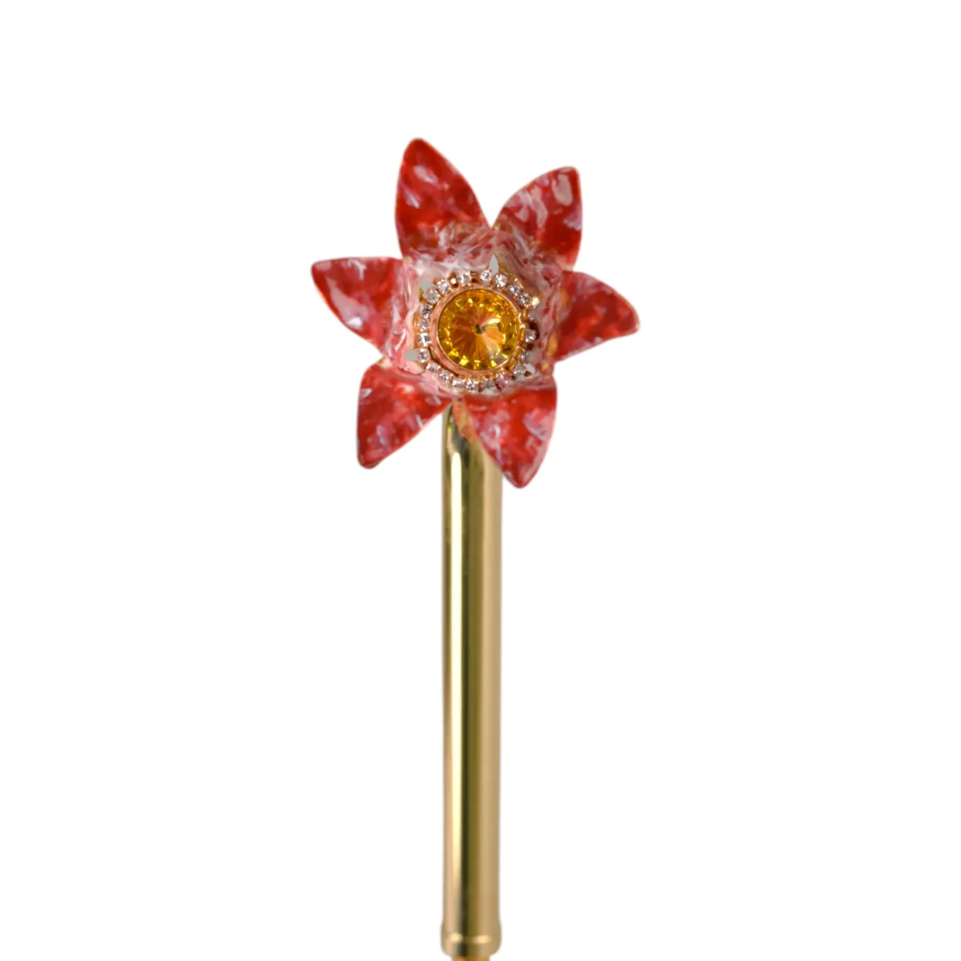 Il Marchesato Elegant Floral Umbrella with Exquisite Red Flower Handle Fashion