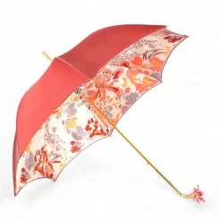 Il Marchesato Elegant Floral Umbrella with Exquisite Red Flower Handle Fashion