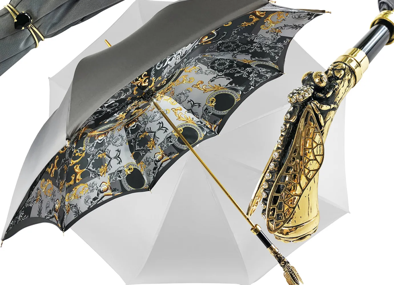 Il Marchesato Elegant handcrafted umbrella with dragonfly Hot