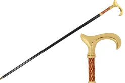 Il Marchesato Elegant Italian Craftsmanship: Luxury Walking Cane with 24K Gold Plati Discount