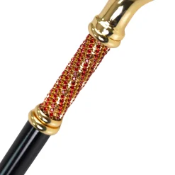 Il Marchesato Elegant Italian Craftsmanship: Luxury Walking Cane with 24K Gold Plati Discount