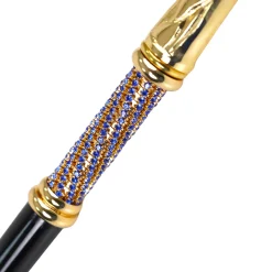 Il Marchesato Elegant Italian Craftsmanship: Luxury Walking Cane with 24K Gold Plati Fashion