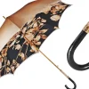 Il Marchesato Elegant ladies umbrella with black and brown flowered design Online