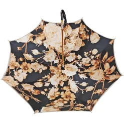 Il Marchesato Elegant ladies umbrella with black and brown flowered design Online