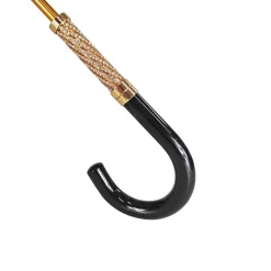 Il Marchesato Elegant ladies umbrella with black and brown flowered design Online