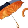 Il Marchesato Elegant Man's umbrella with orange ostrich leather handle Best