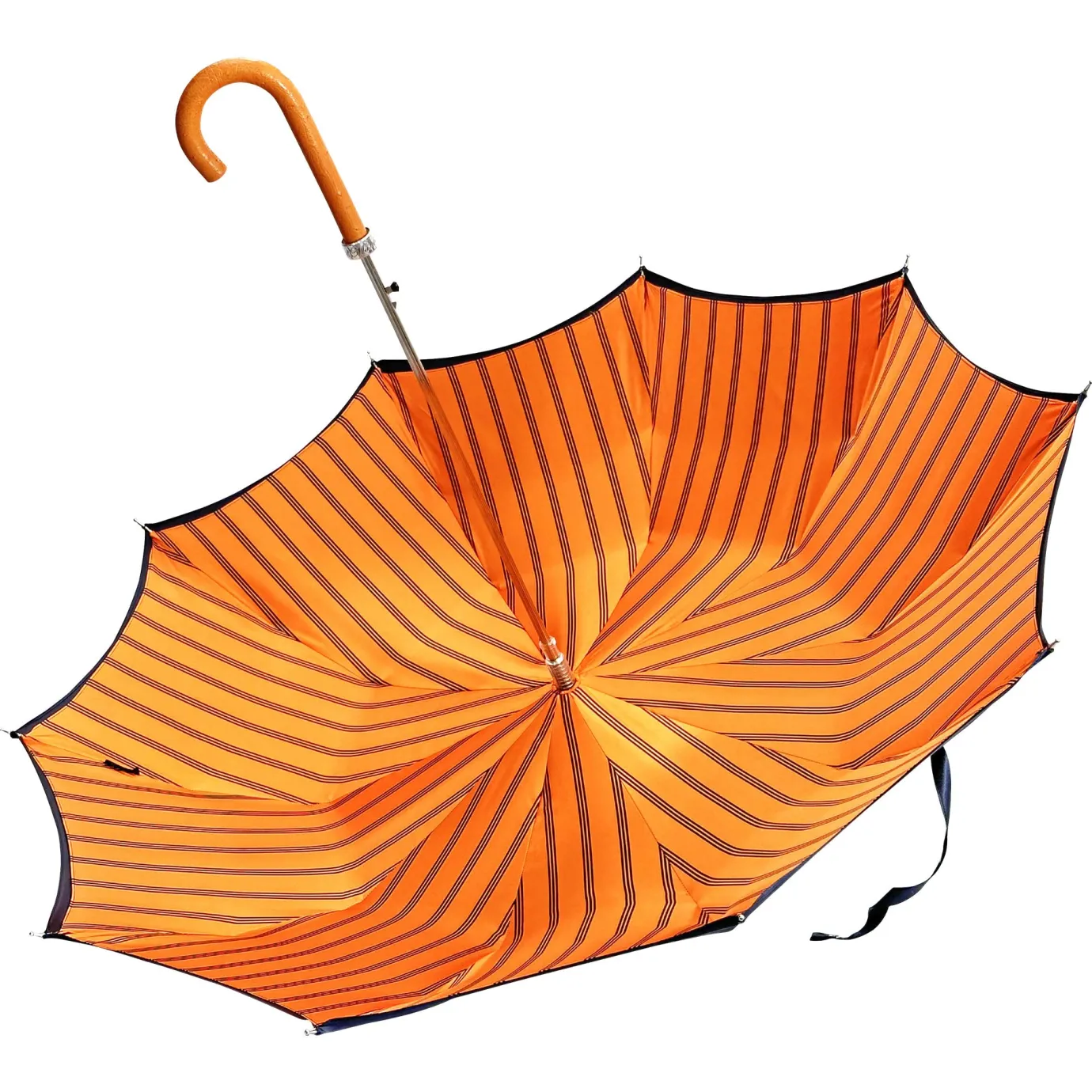 Il Marchesato Elegant Man's umbrella with orange ostrich leather handle Best