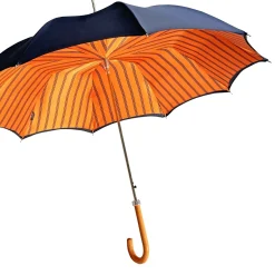 Il Marchesato Elegant Man's umbrella with orange ostrich leather handle Best