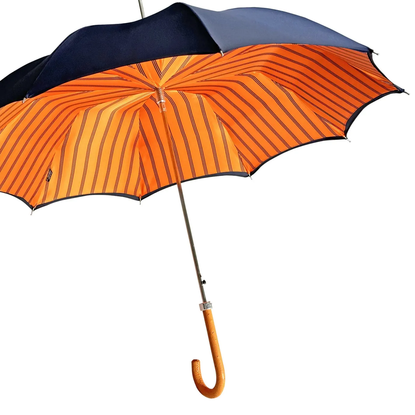 Il Marchesato Elegant Man's umbrella with orange ostrich leather handle Best