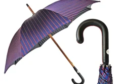 Il Marchesato Elegant Men's umbrella with black leather handle Hot