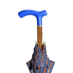 Il Marchesato Elegant orange umbrella - handmade blue leather handle Best