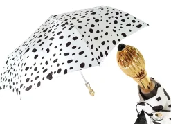 Il Marchesato Elegant Spotted Woman's Folding Umbrella New
