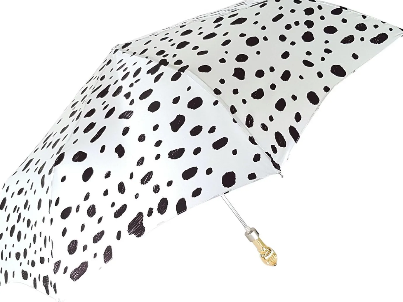 Il Marchesato Elegant Spotted Woman's Folding Umbrella New