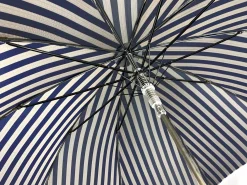 Il Marchesato Elegant striped Blue and gray umbrella - Exclusive ilMarchesato Clearance