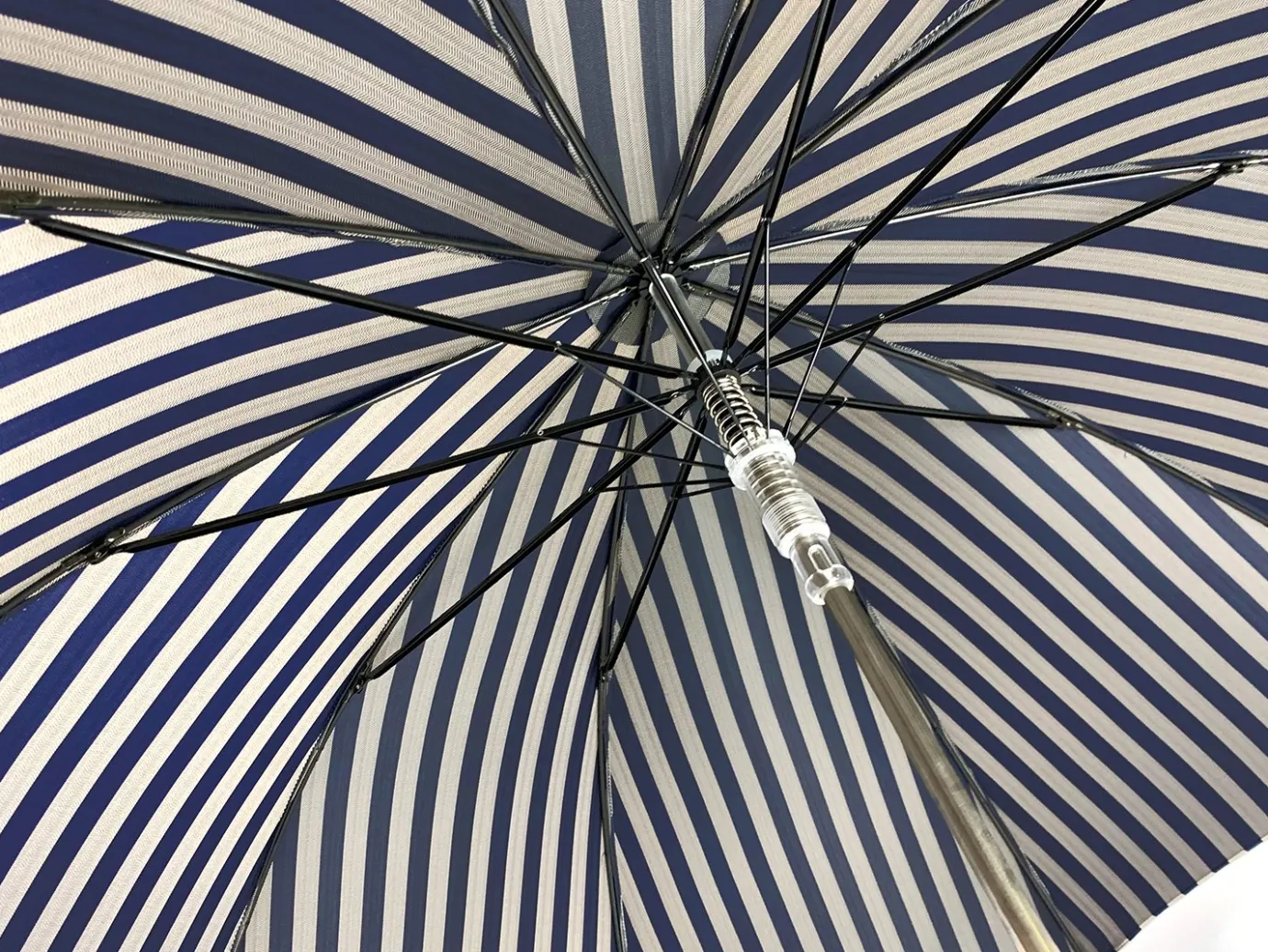 Il Marchesato Elegant striped Blue and gray umbrella - Exclusive ilMarchesato Clearance