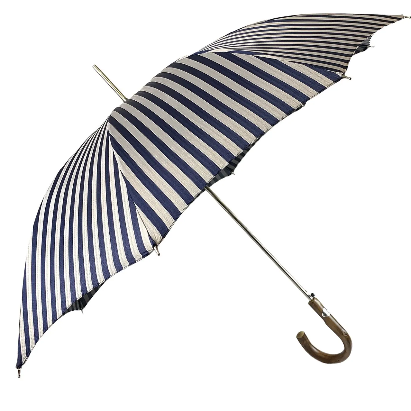 Il Marchesato Elegant striped Blue and gray umbrella - Exclusive ilMarchesato Clearance
