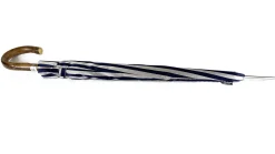 Il Marchesato Elegant striped Blue and gray umbrella - Exclusive ilMarchesato Clearance