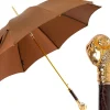 Il Marchesato Elegant Tobacco Umbrella with Gold Ram Best