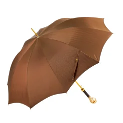 Il Marchesato Elegant Tobacco Umbrella with Gold Ram Best
