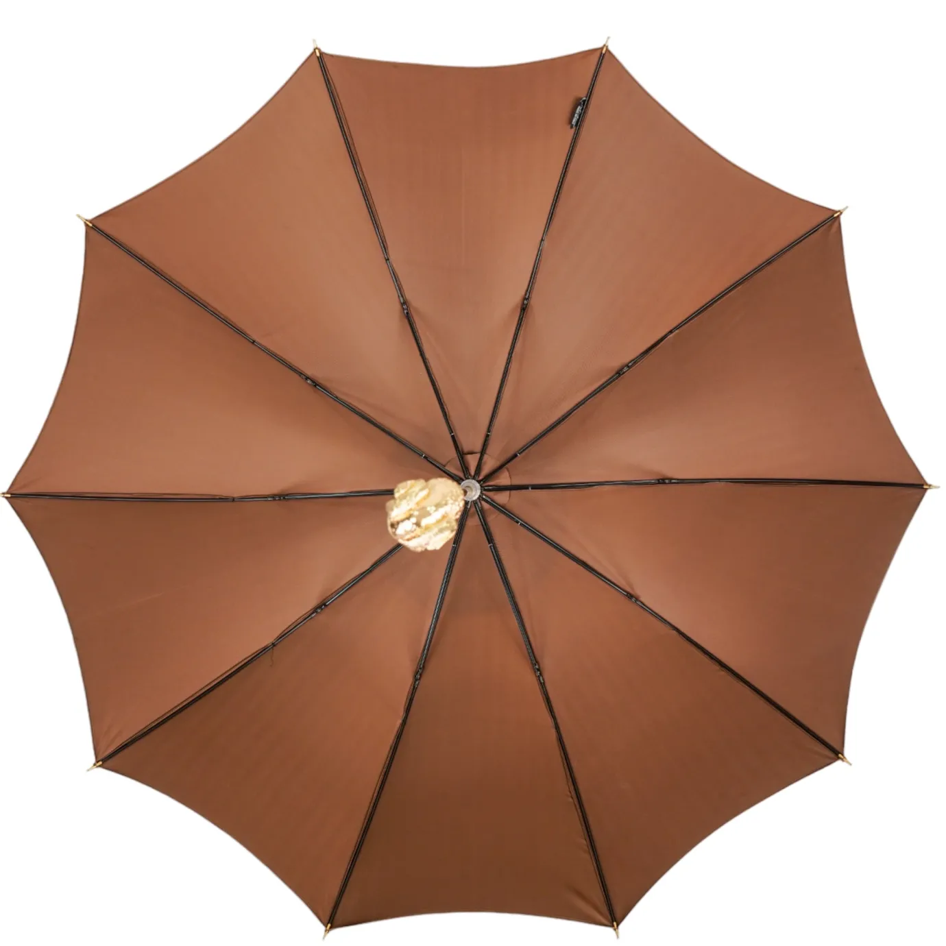 Il Marchesato Elegant Tobacco Umbrella with Gold Ram Best