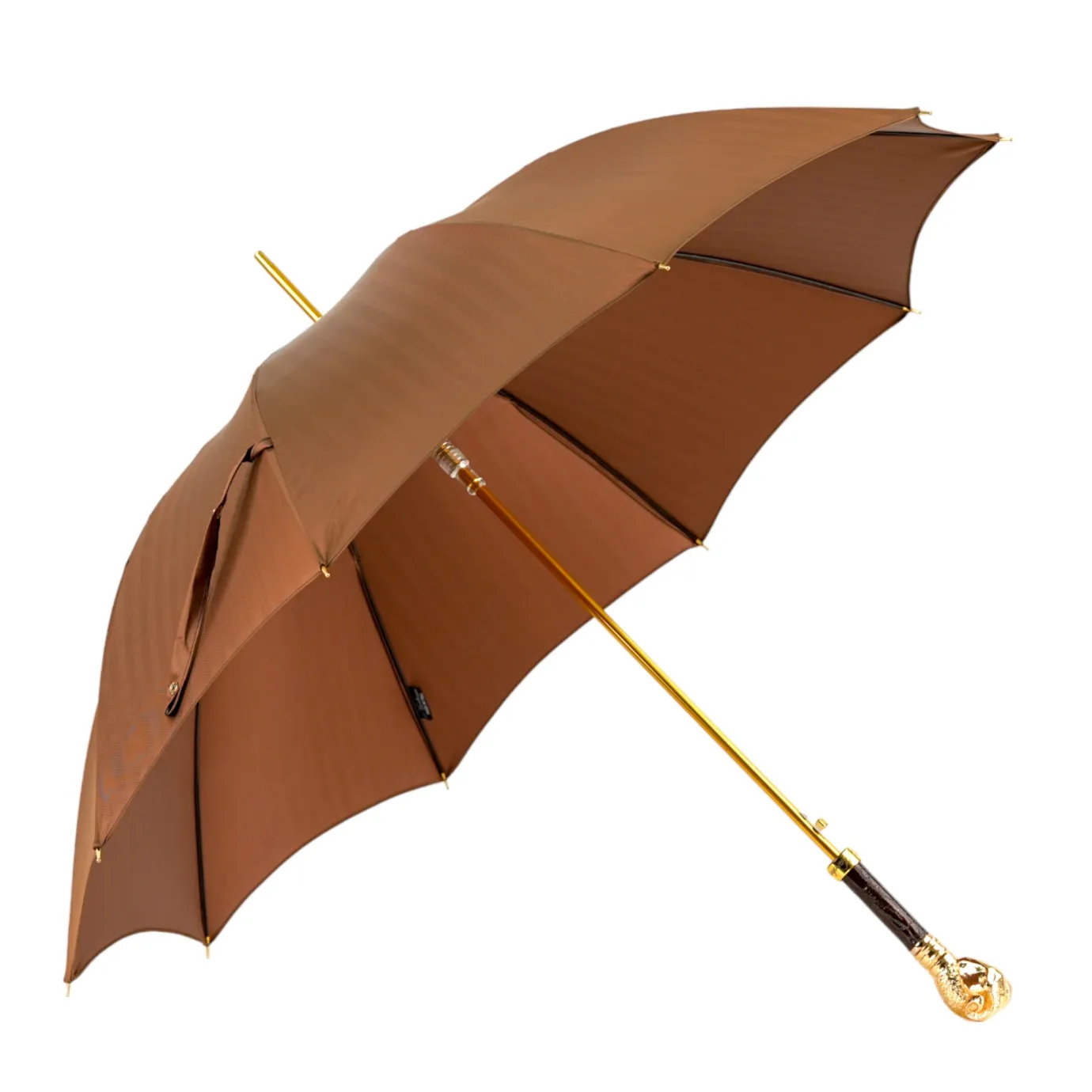 Il Marchesato Elegant Tobacco Umbrella with Gold Ram Best