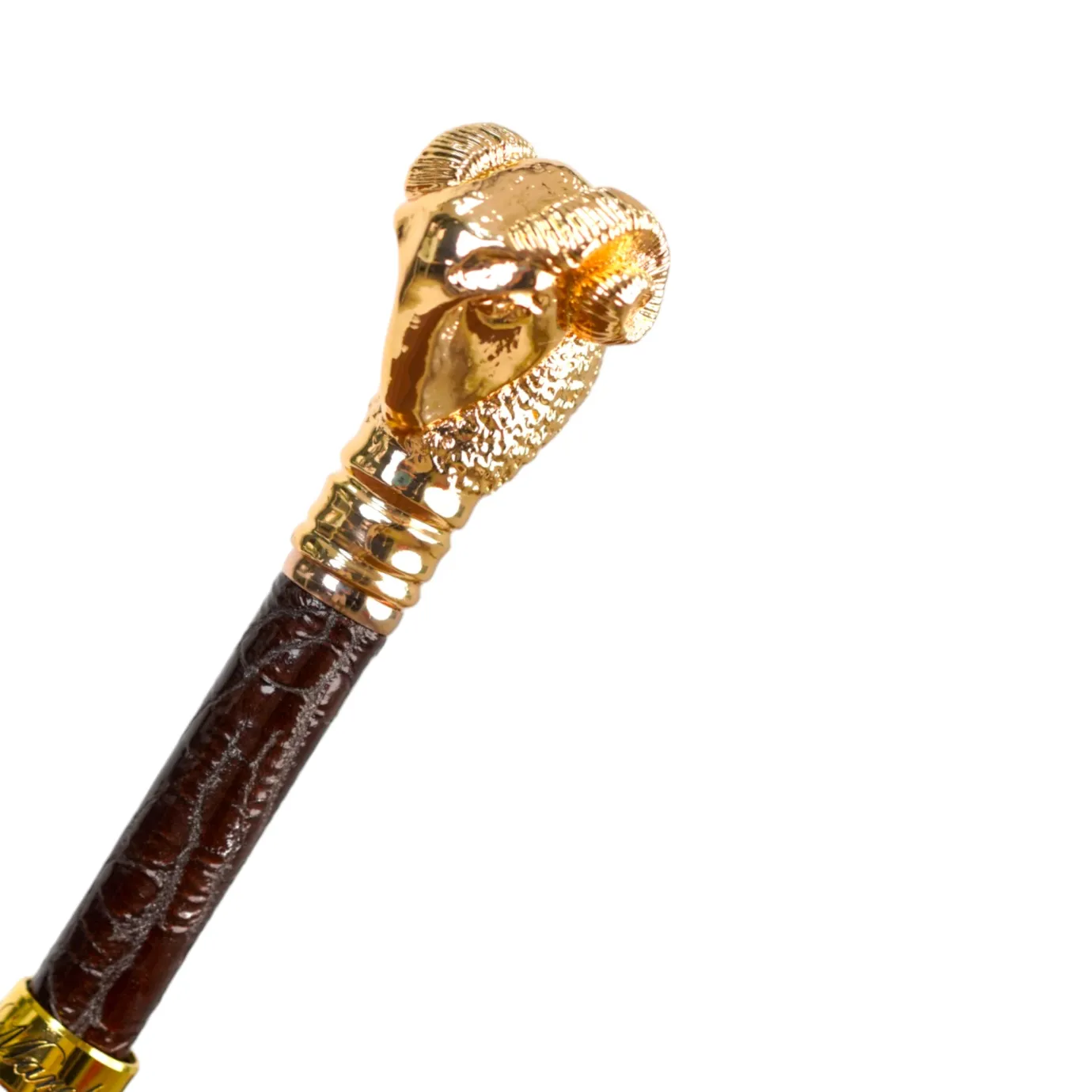 Il Marchesato Elegant Tobacco Umbrella with Gold Ram Best