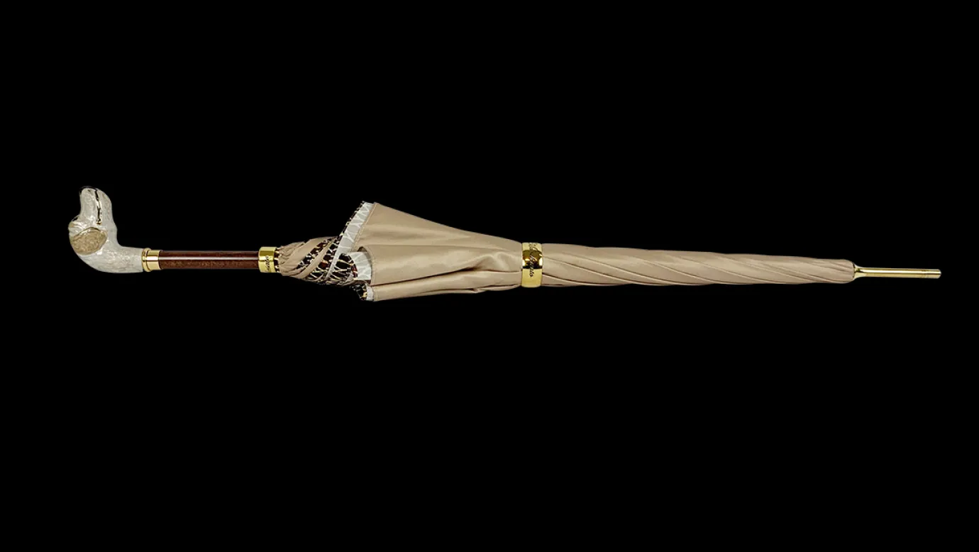 Il Marchesato Elegant umbrella in animalier style and hand-enamelled Dog Sale