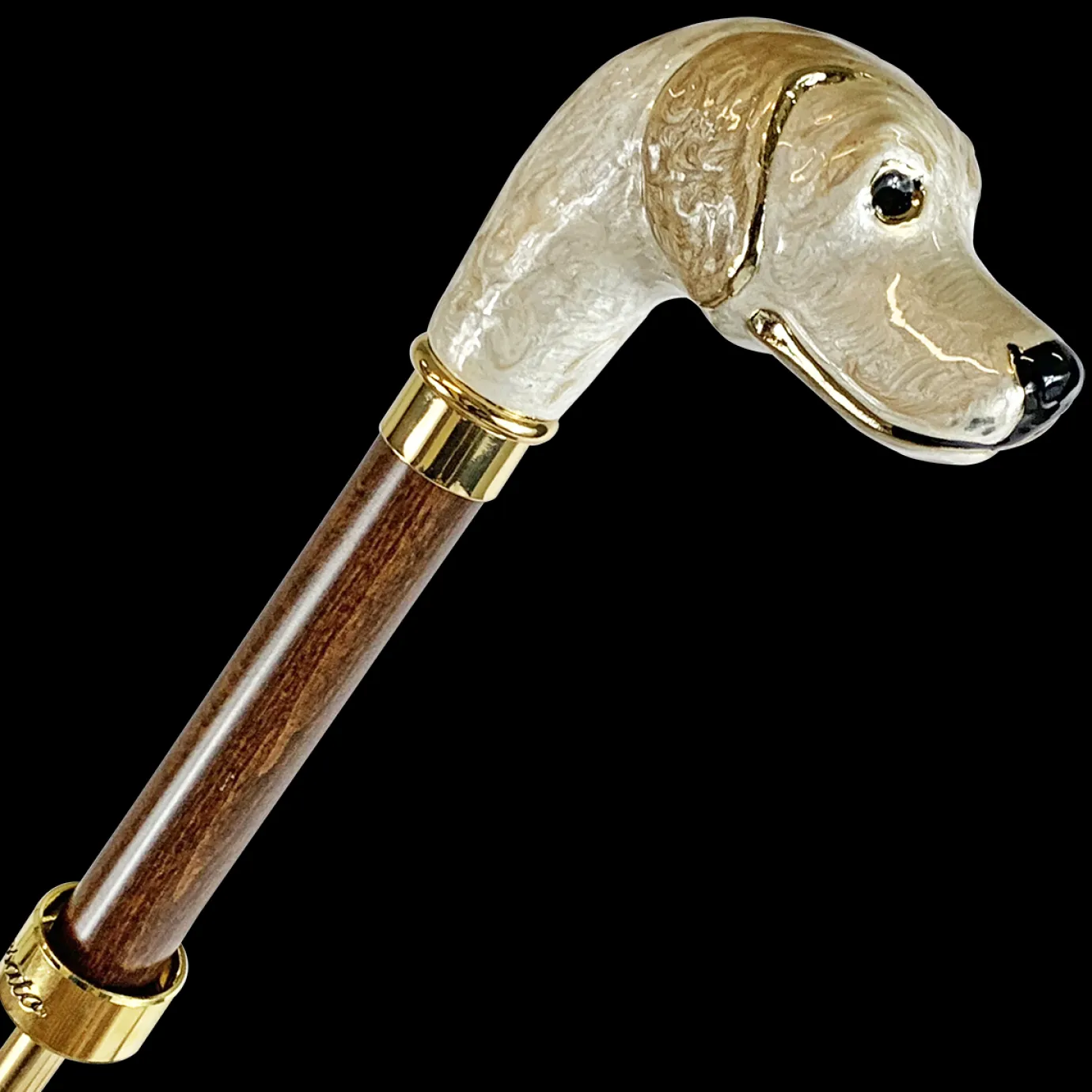 Il Marchesato Elegant umbrella in animalier style and hand-enamelled Dog Sale