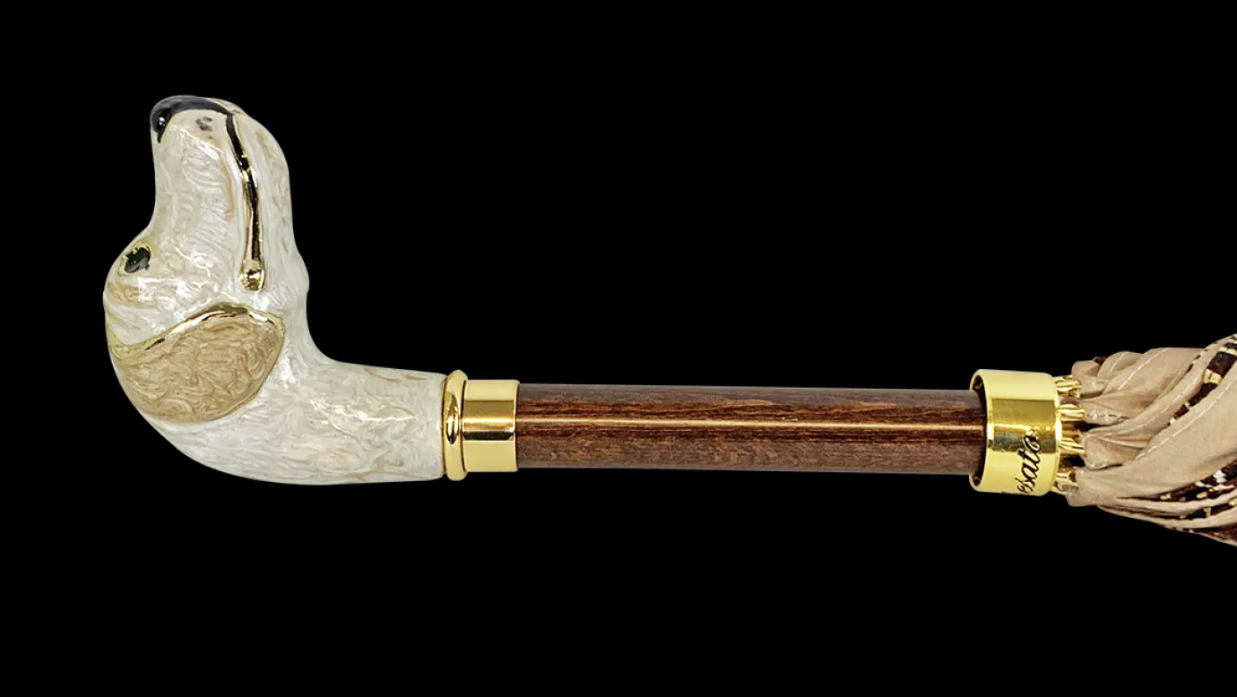 Il Marchesato Elegant umbrella in animalier style and hand-enamelled Dog Sale